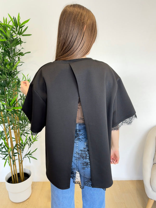 T-shirt dos en dentelle