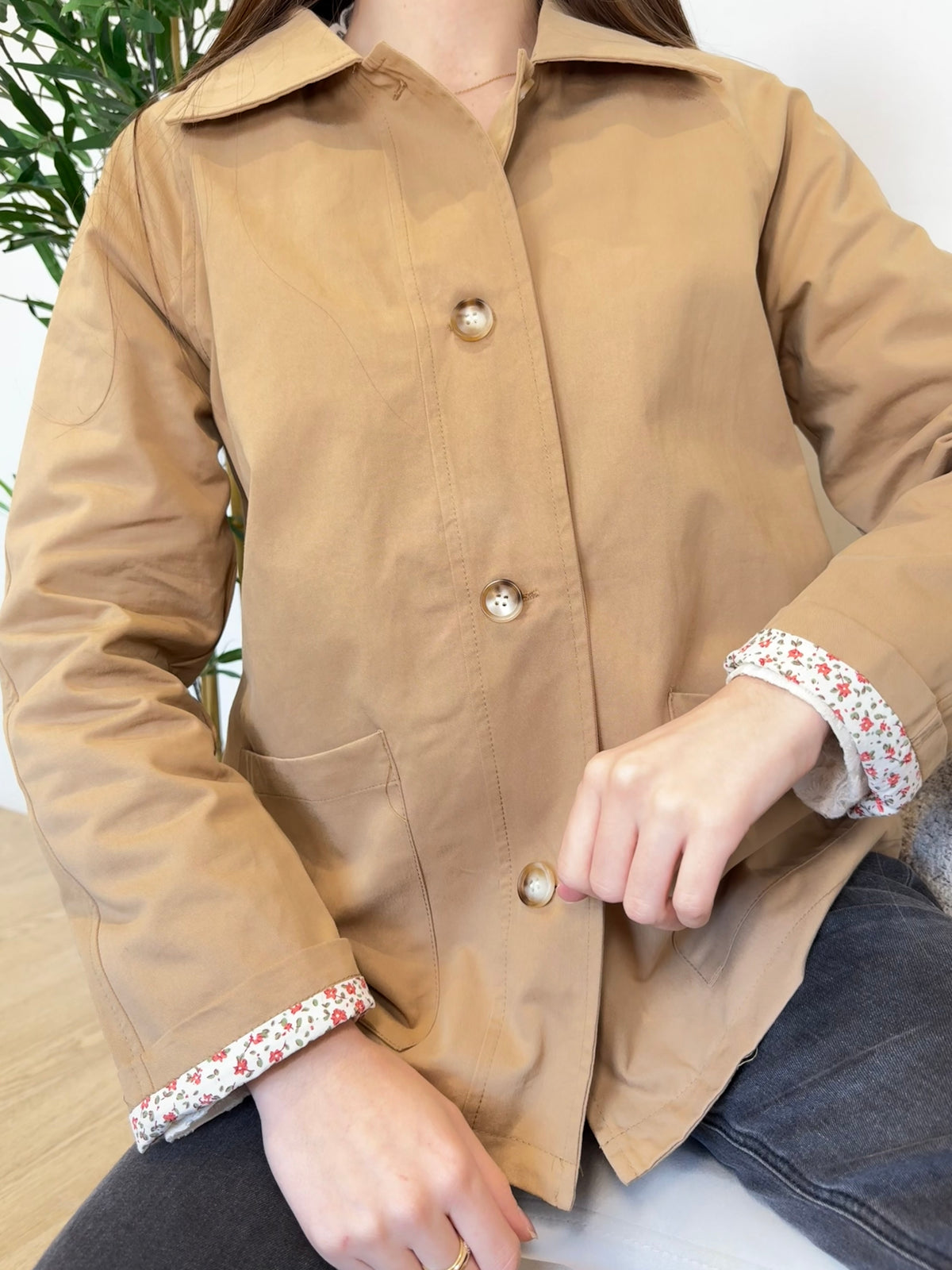 Veste en coton à motifs Liberty