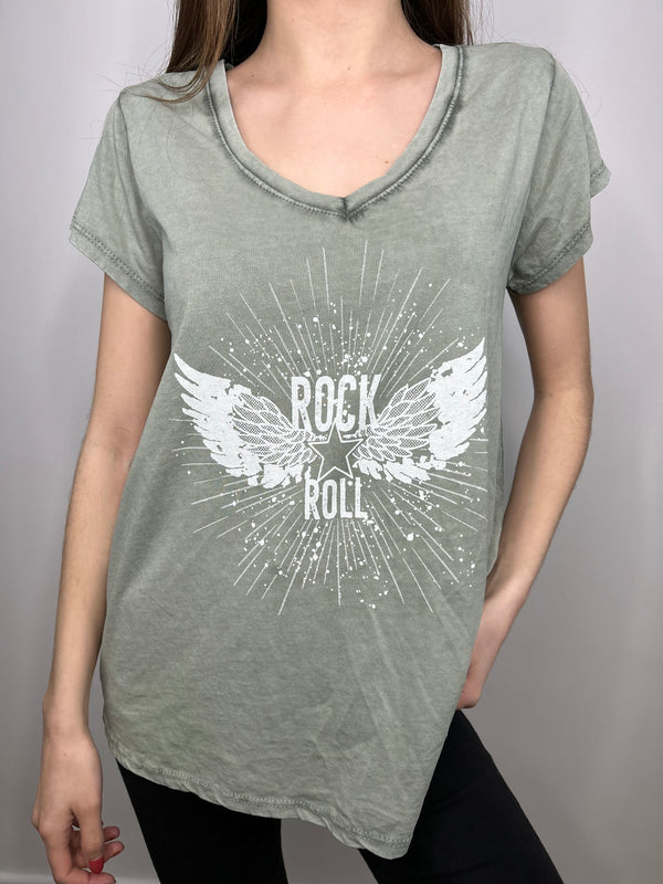 T-Shirt Rock kaki