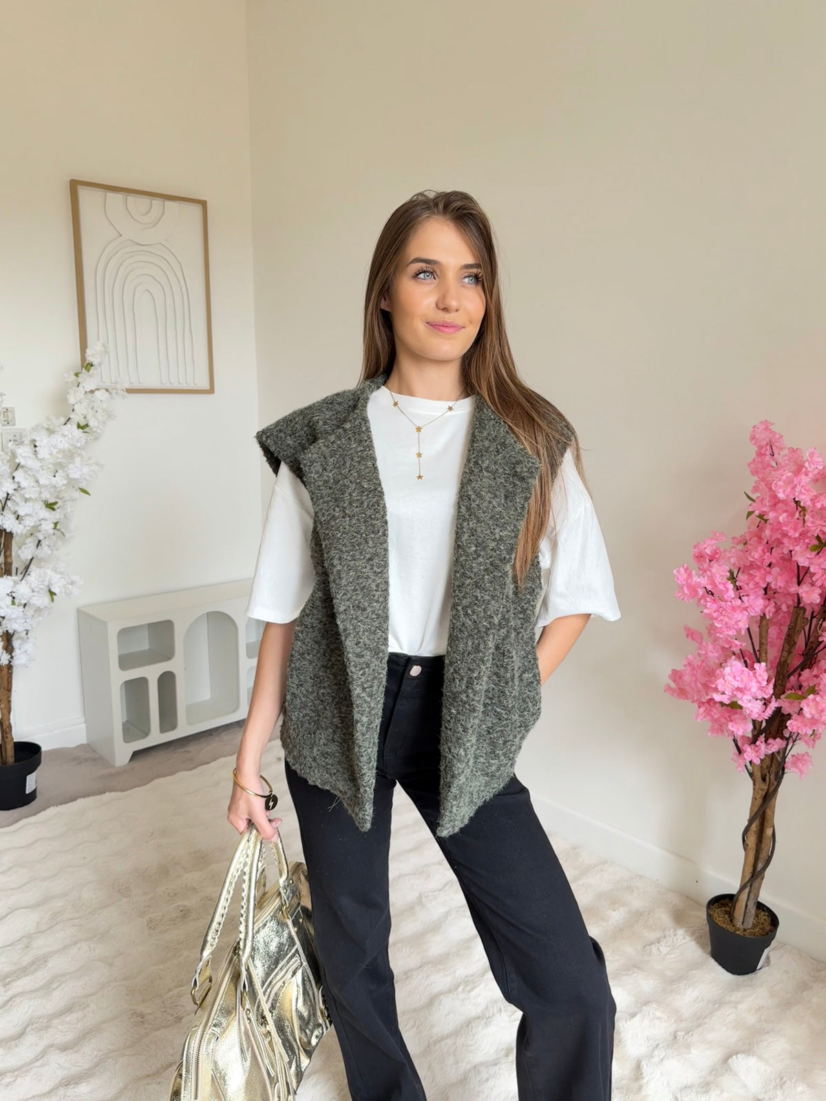 Veste sans manches Jade kaki