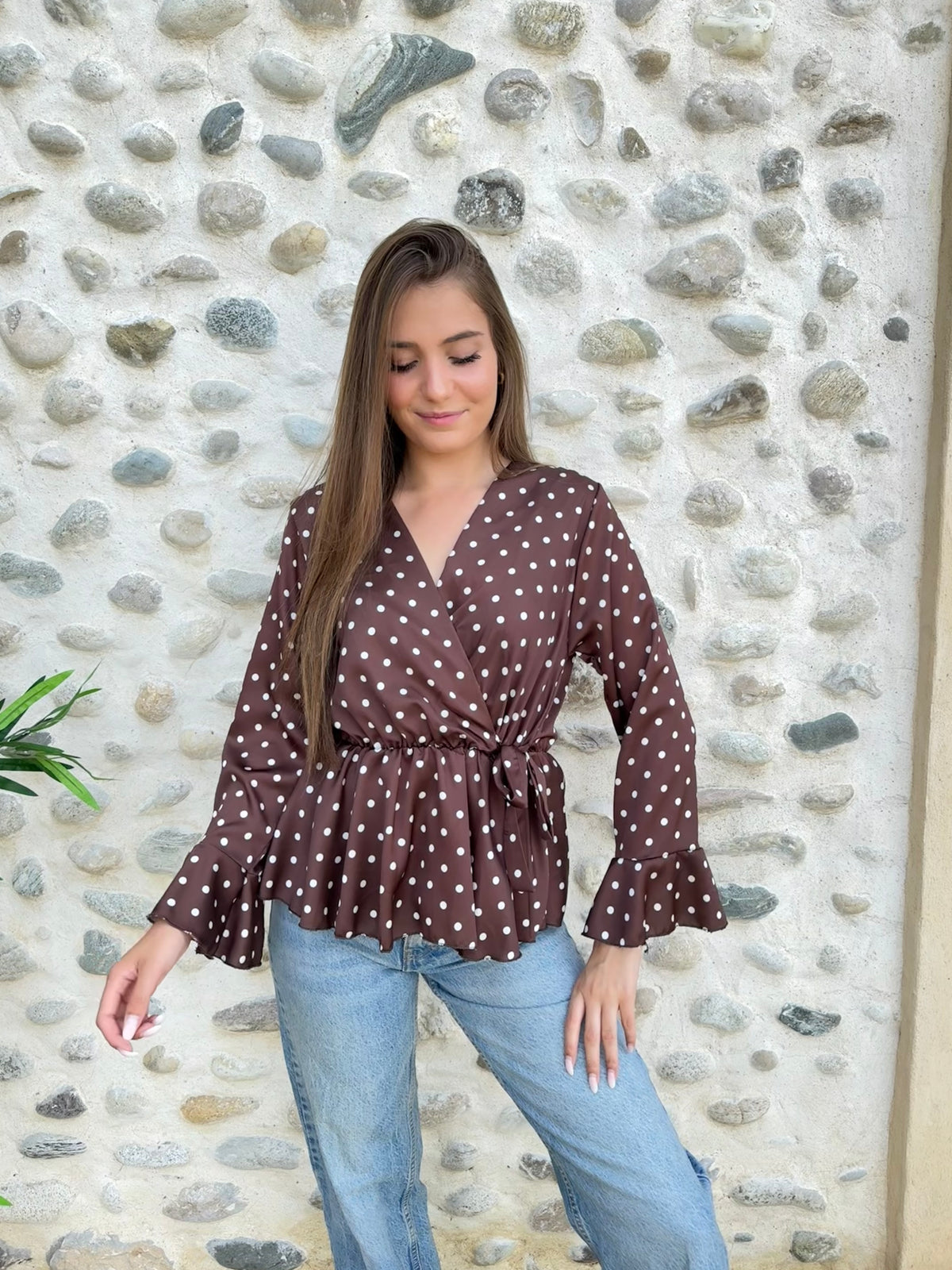 Blouse à pois choco