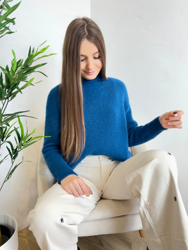 Pull col montant en Alpaga