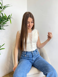 Body en dentelle dos nu blanc