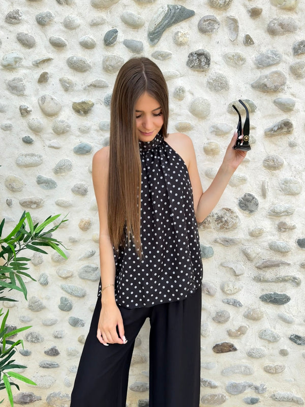 Blouse fluide à pois