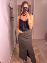 Shana Khaki Skirt
