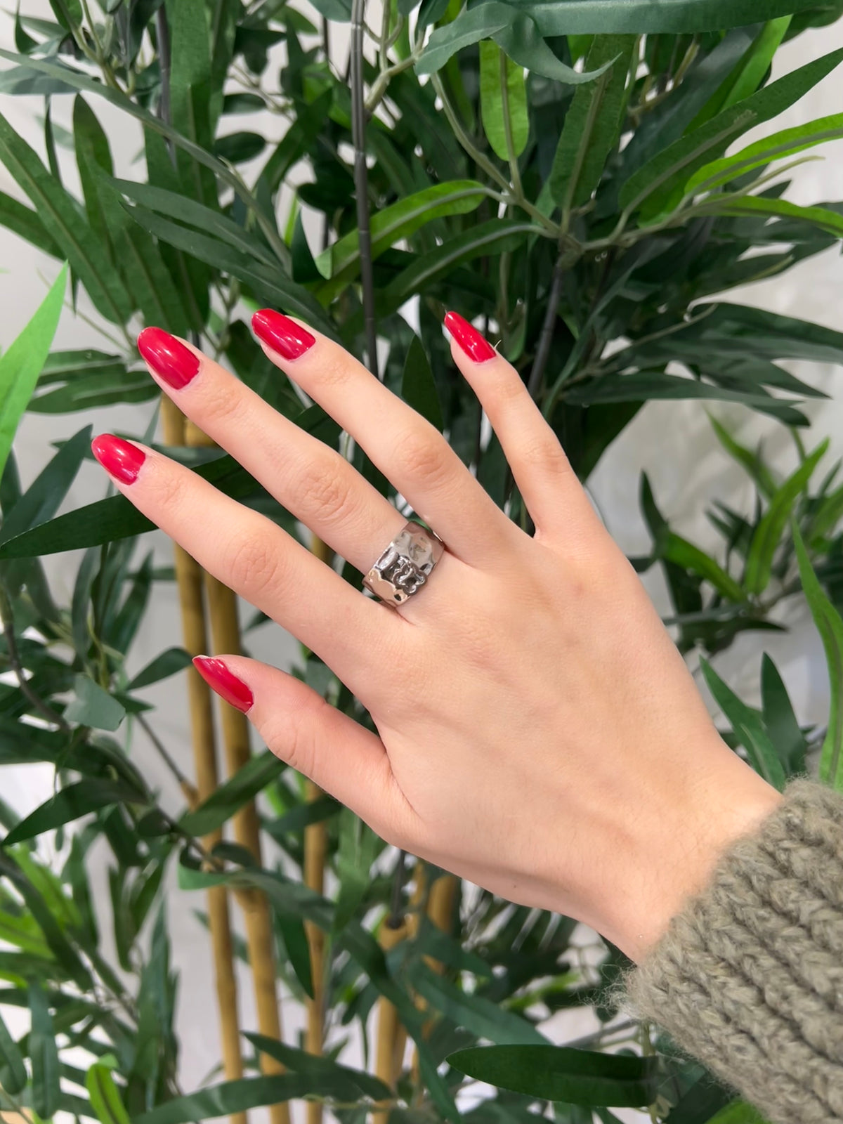 Bague breloque argenté modèle unique