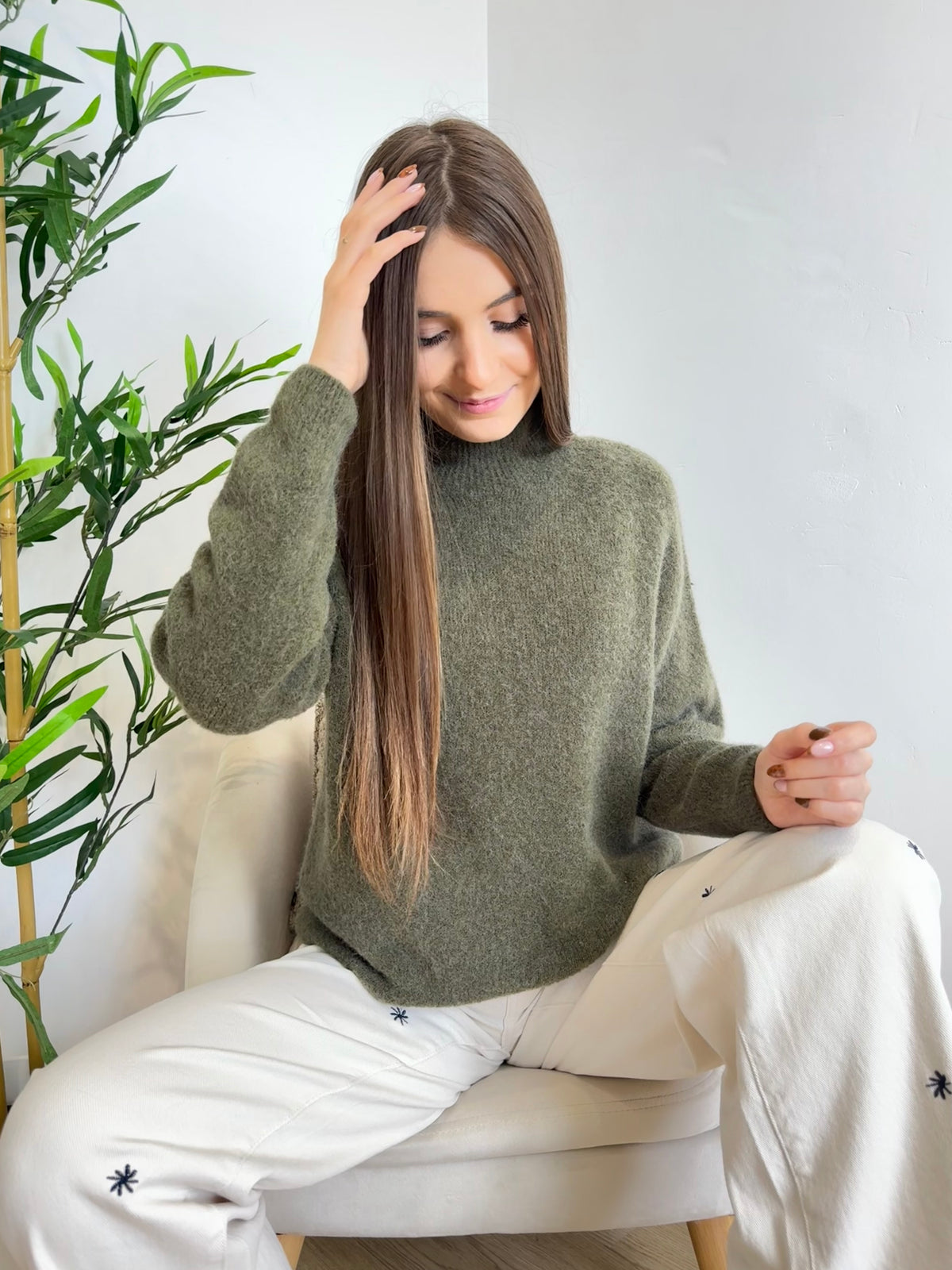 Pull col montant en Alpaga