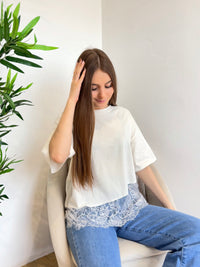 T-shirt en dentelle Tia