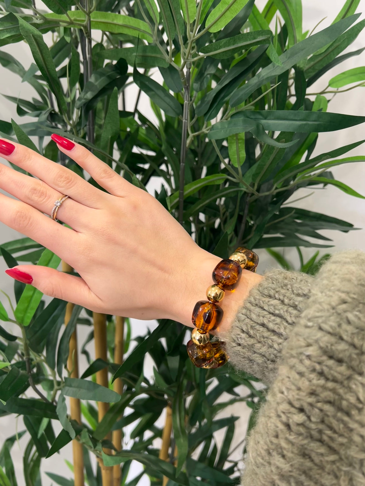 Bracelet perle léopard