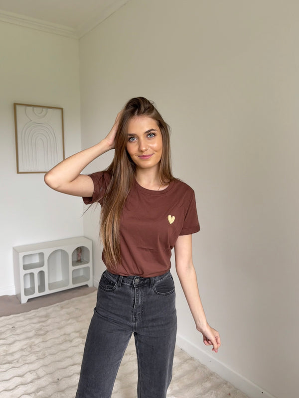 T-Shirt Cœur choco 100% Coton