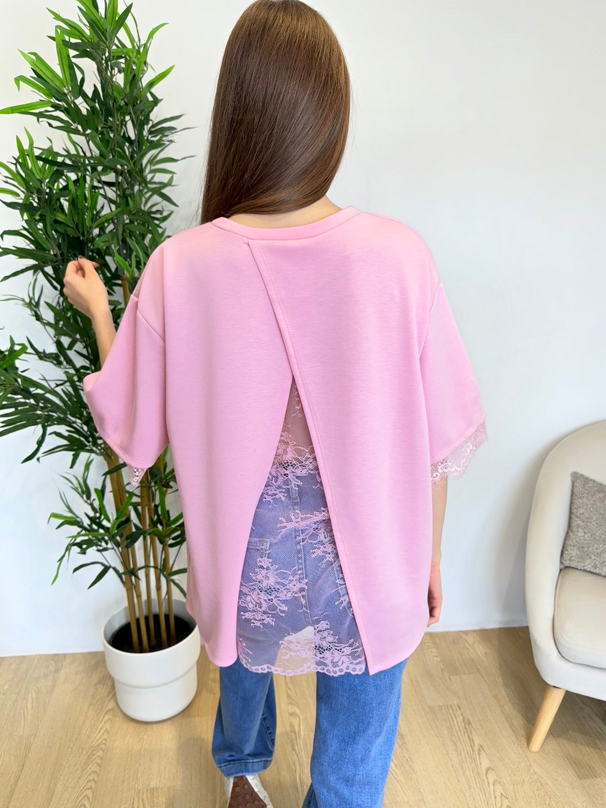 T-shirt dos en dentelle