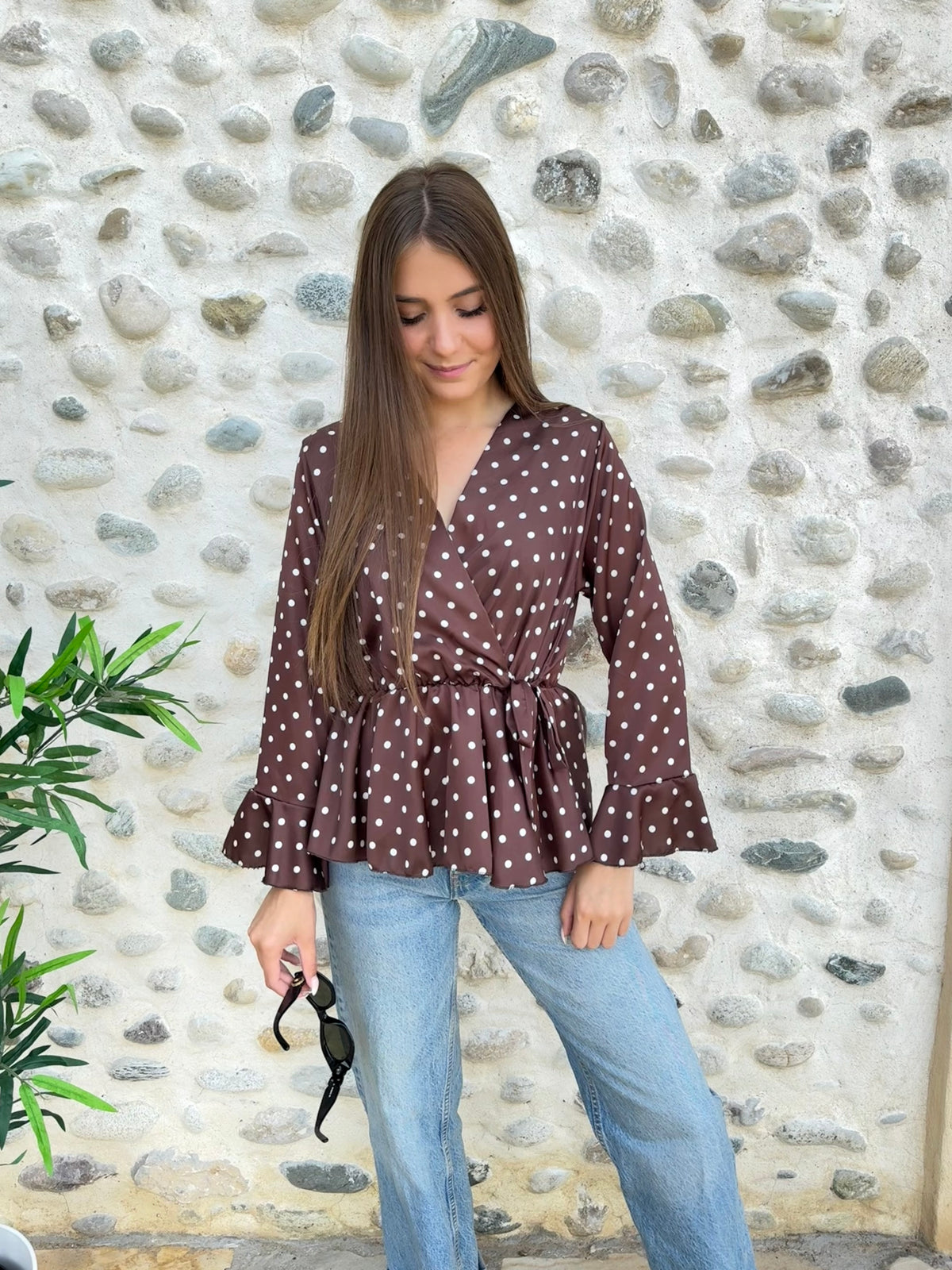 Blouse à pois choco