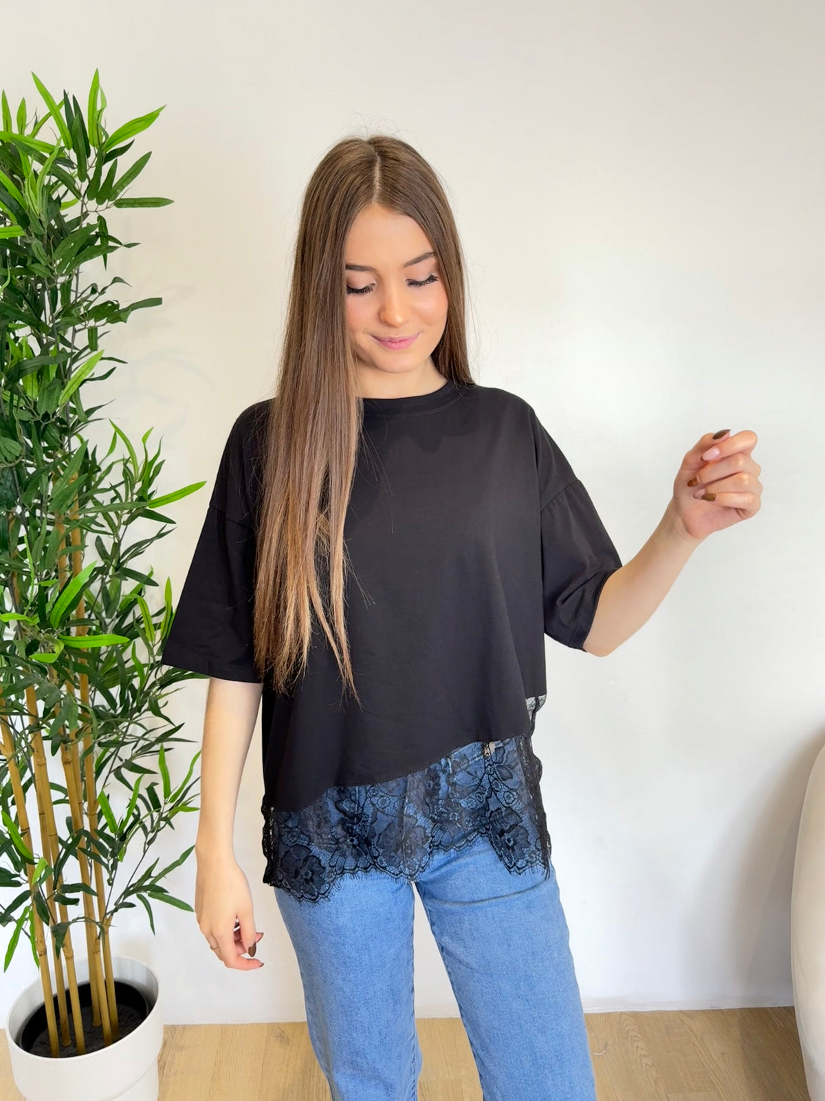 T-shirt en dentelle Tia