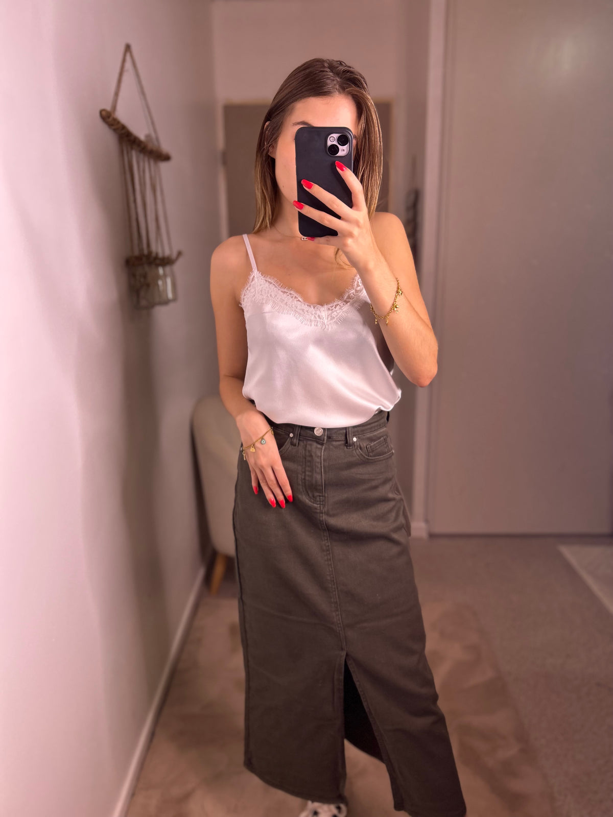 Shana Khaki Skirt