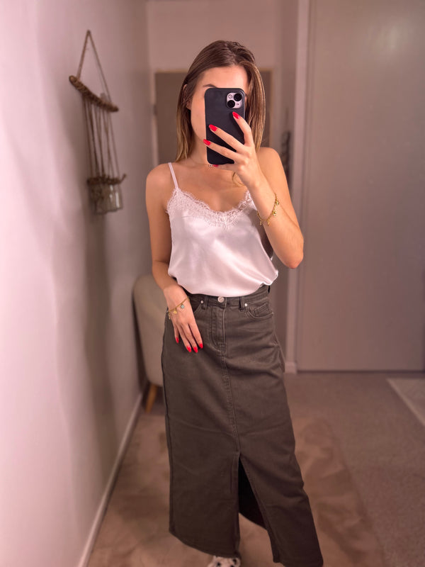Shana Khaki Skirt