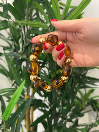 Bracelet perle léopard