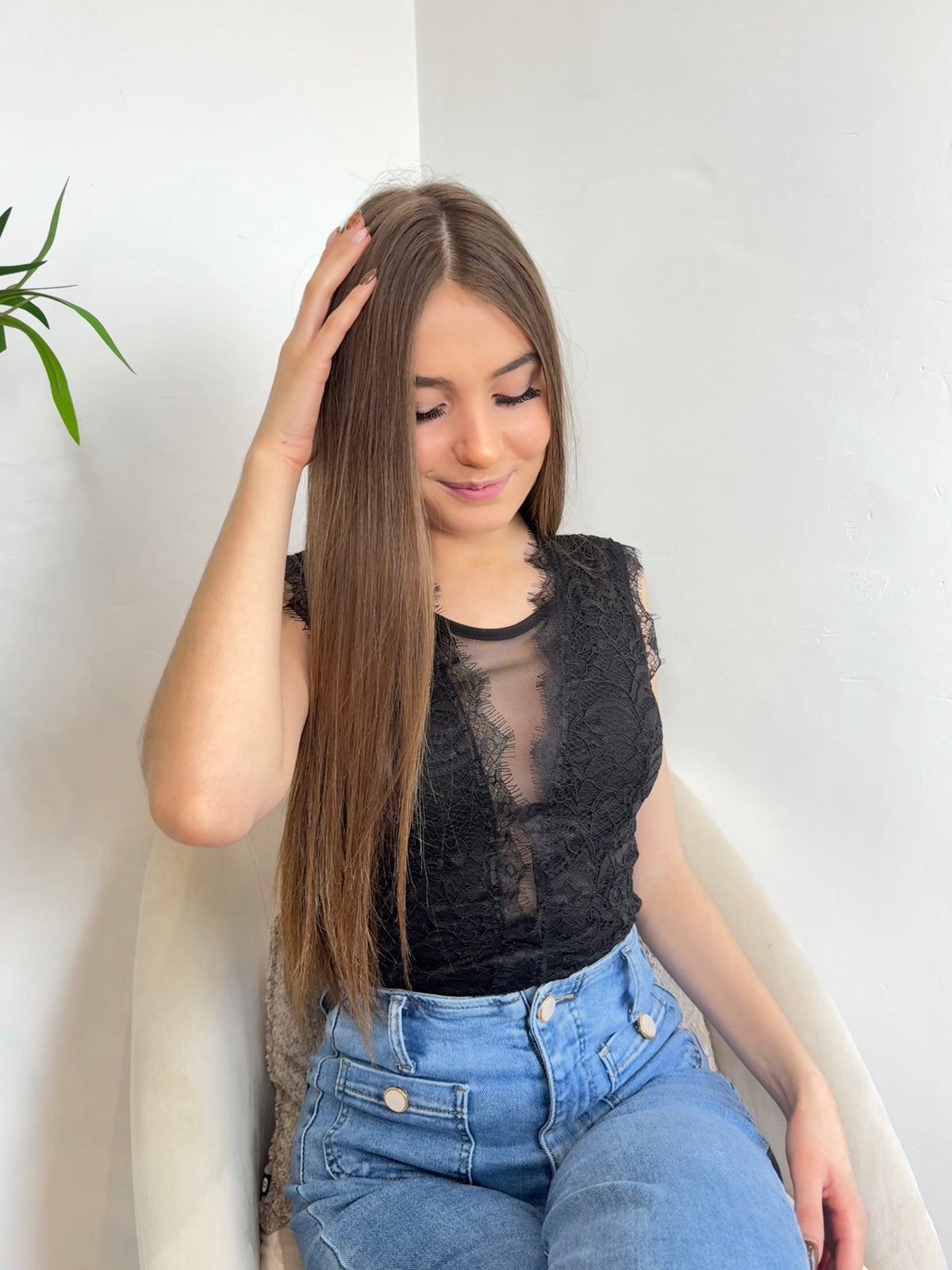 Body en dentelle dos nu noir