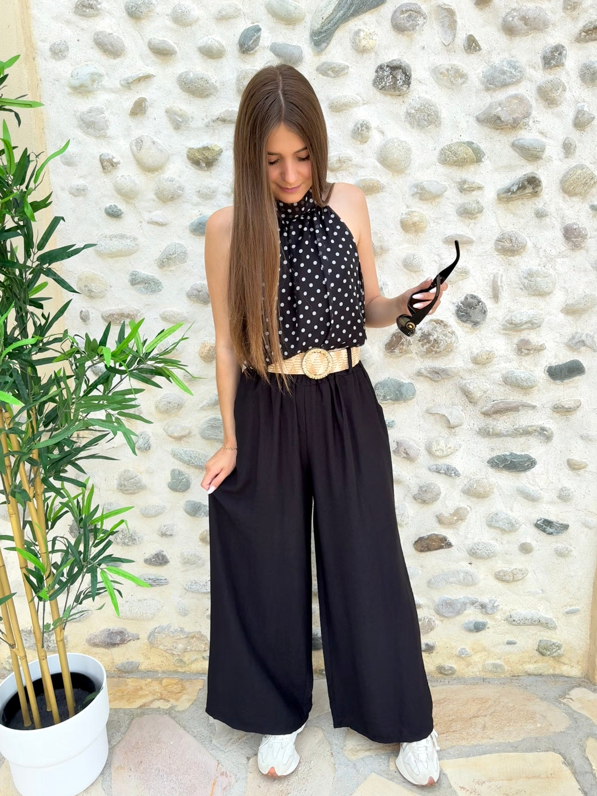 Pantalon avec ceinture