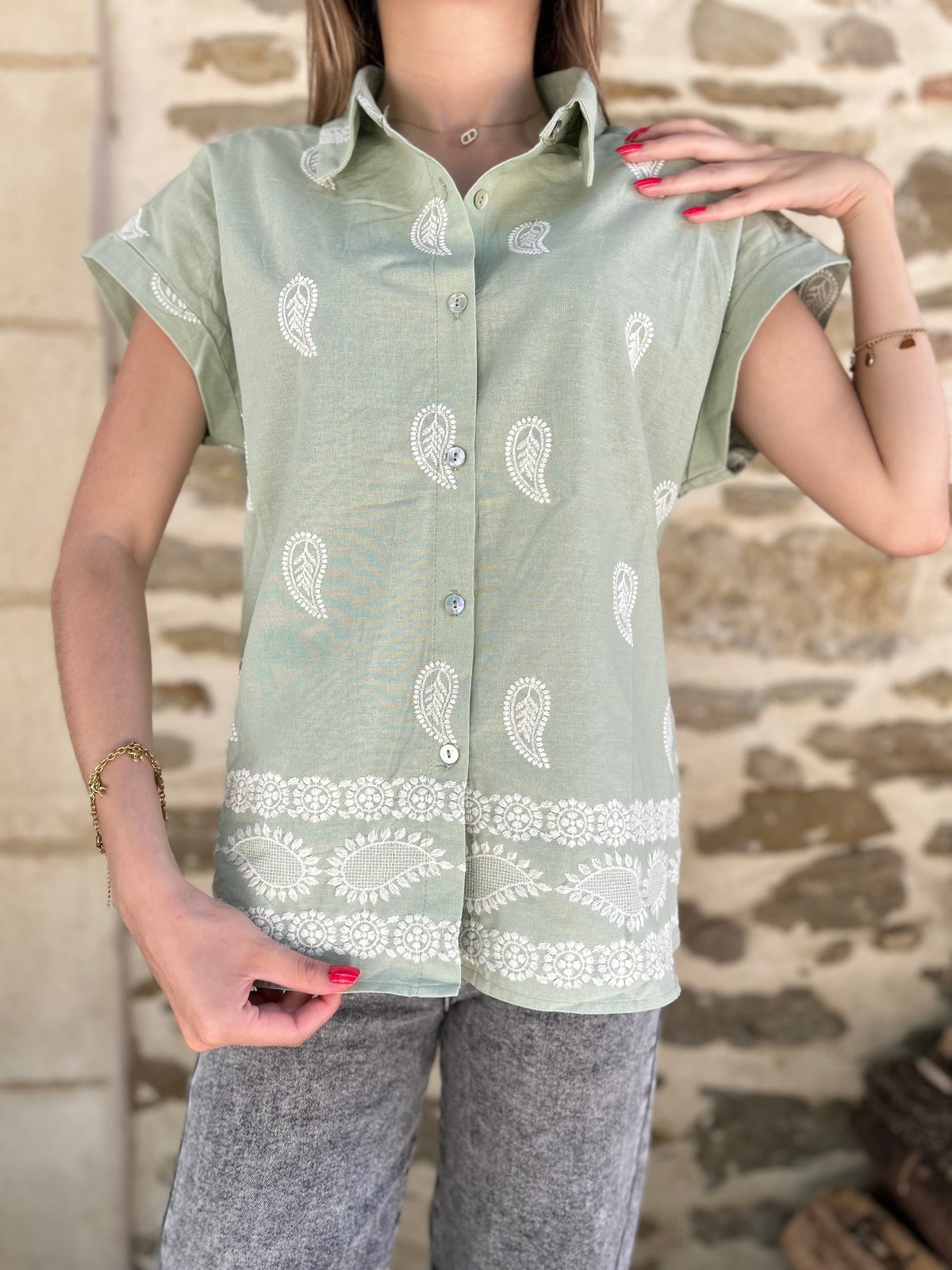 Natacha Kaki Shirt