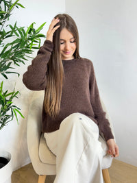 Pull col rond en Alpaga