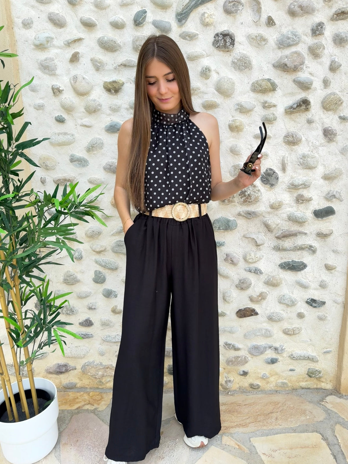 Pantalon avec ceinture