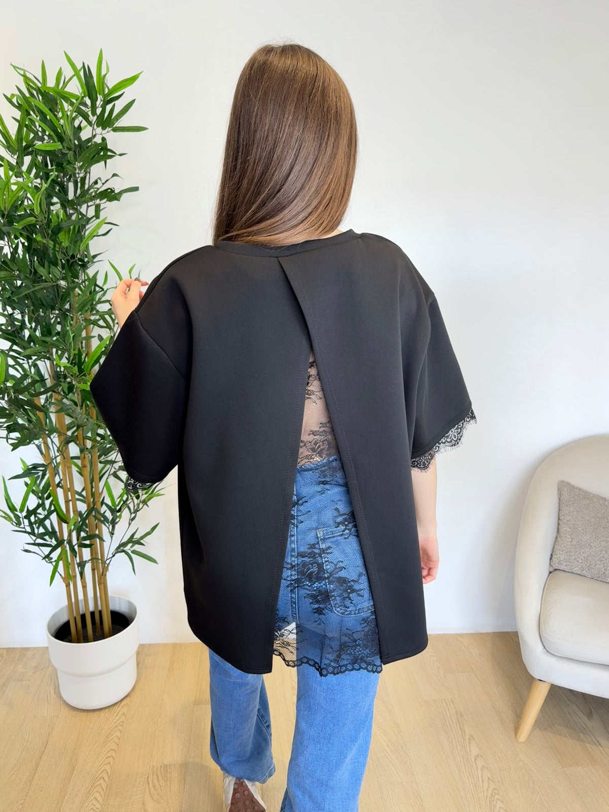 T-shirt dos en dentelle