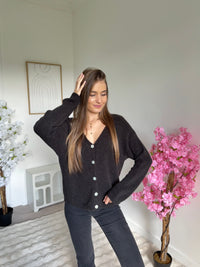 Pull/Gilet Iris en alpaga Noir