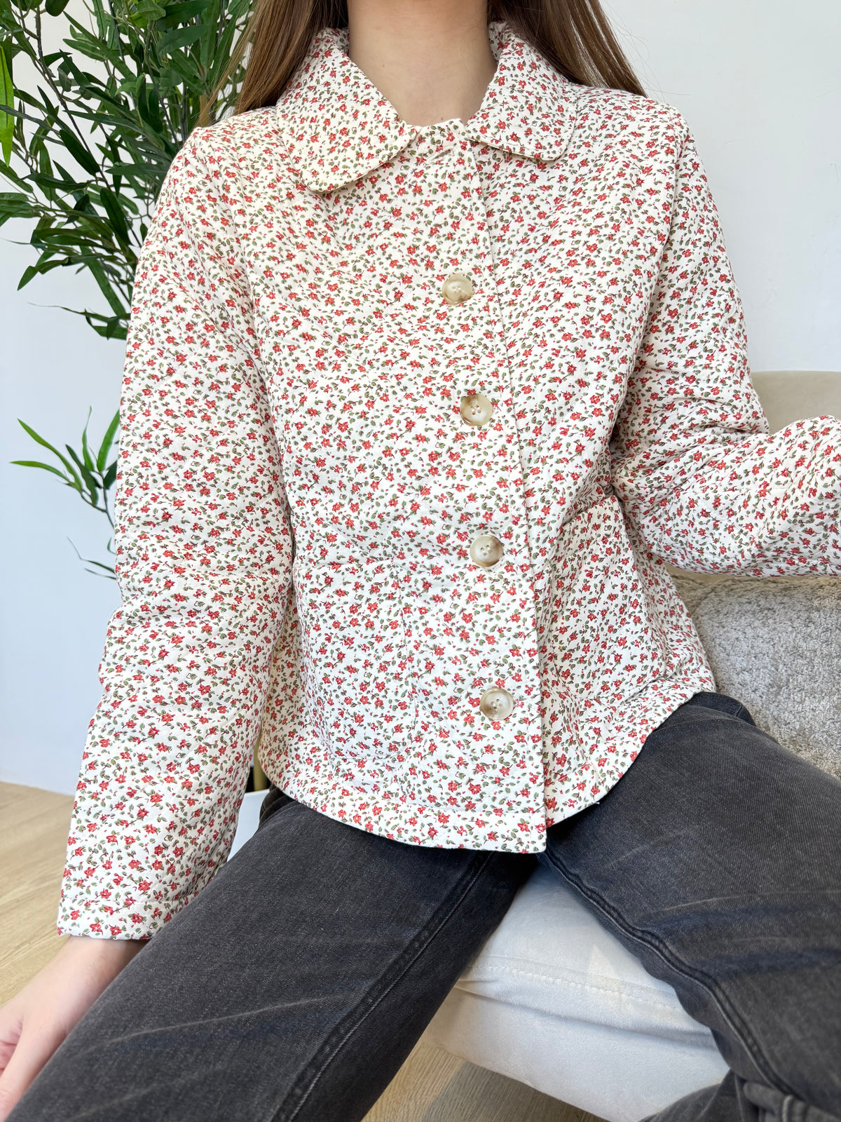 Veste matelassé en coton à motifs Liberty