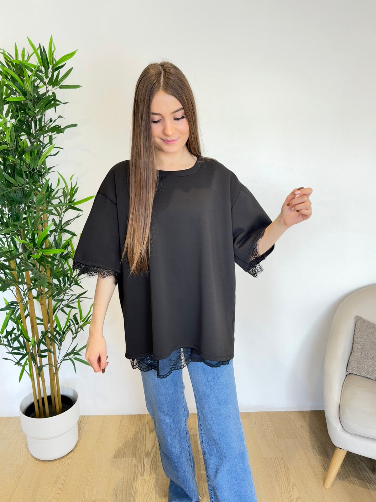 T-shirt dos en dentelle