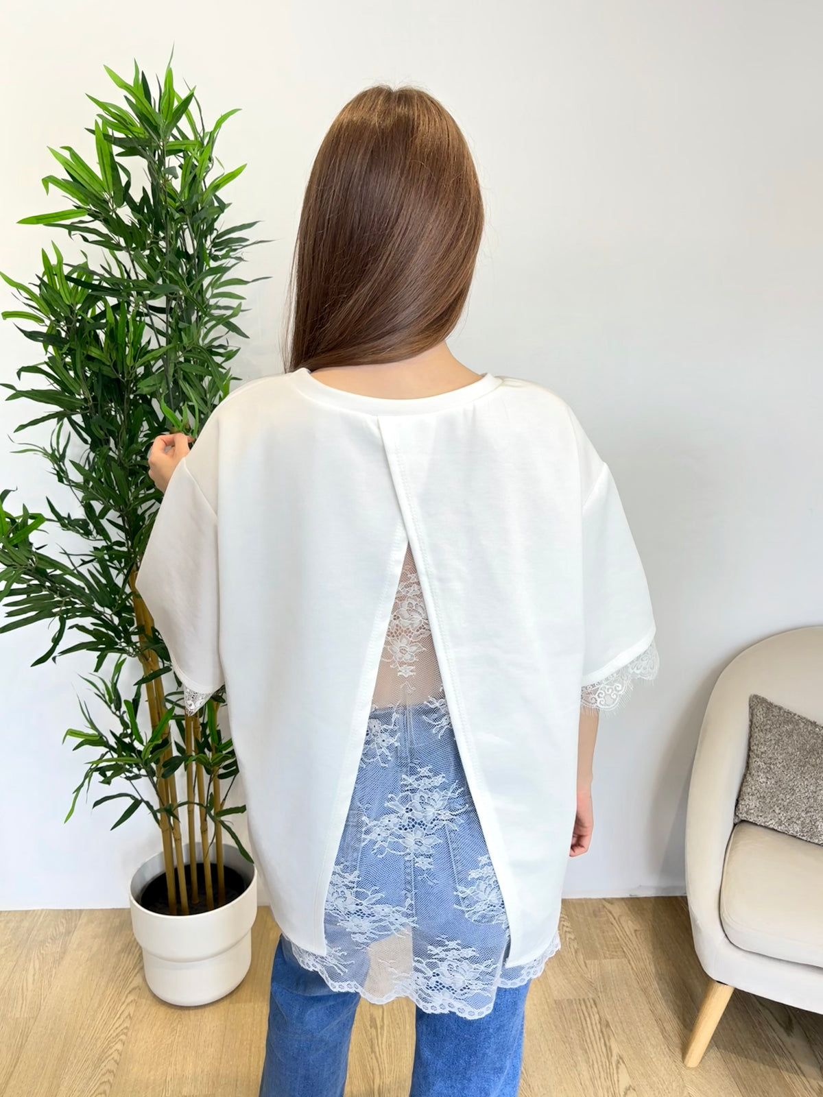 T-shirt dos en dentelle