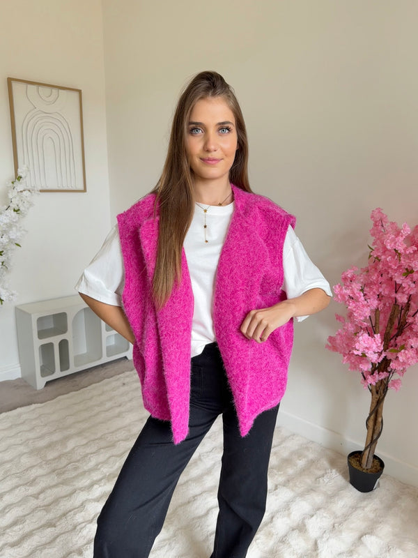 Veste sans manches Jade Fuchsia