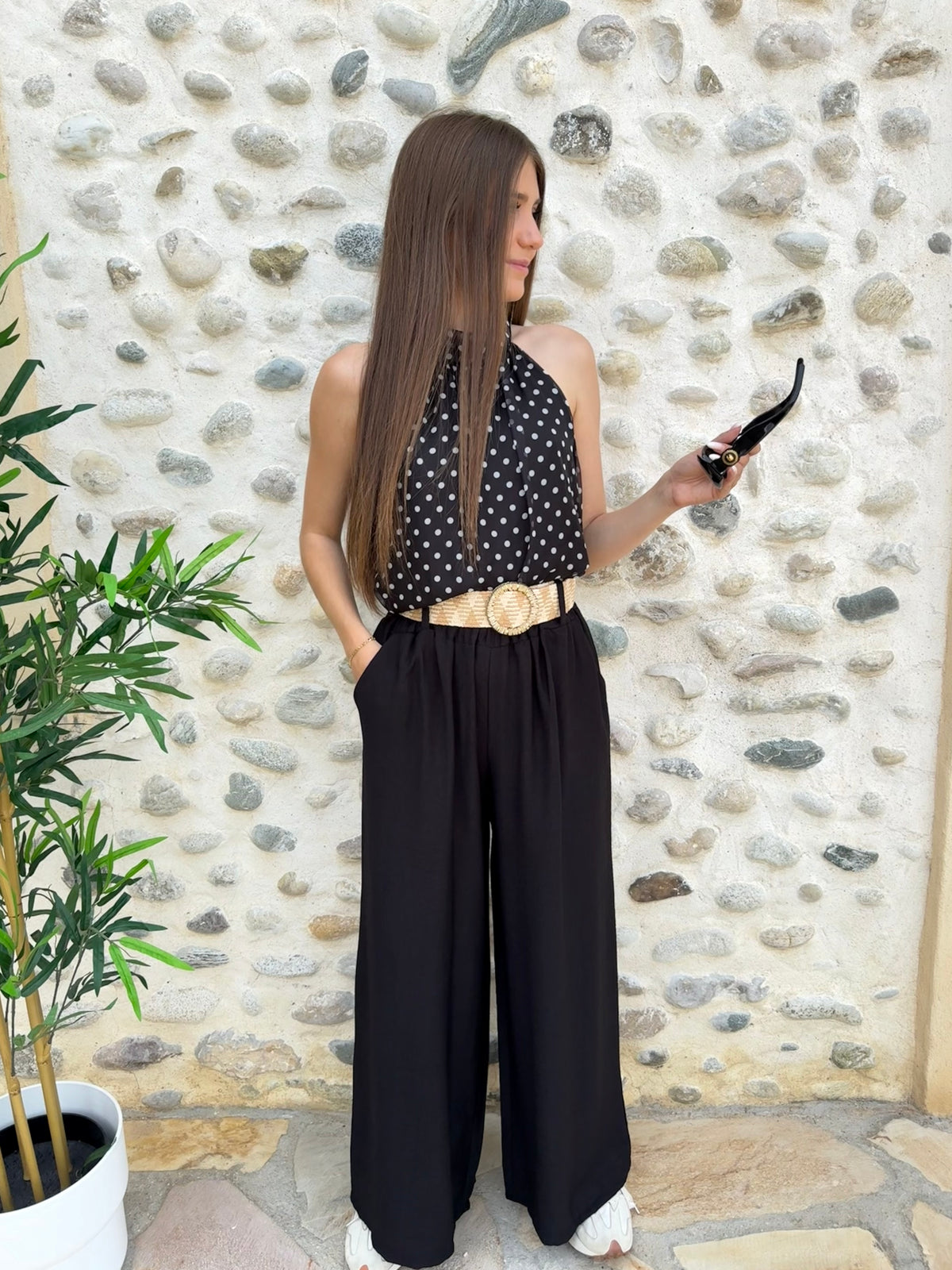 Pantalon avec ceinture