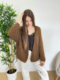 Gilet doux marron