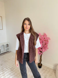 Veste sans manches Jade Choco