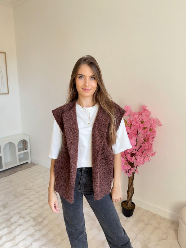 Veste sans manches Jade Choco