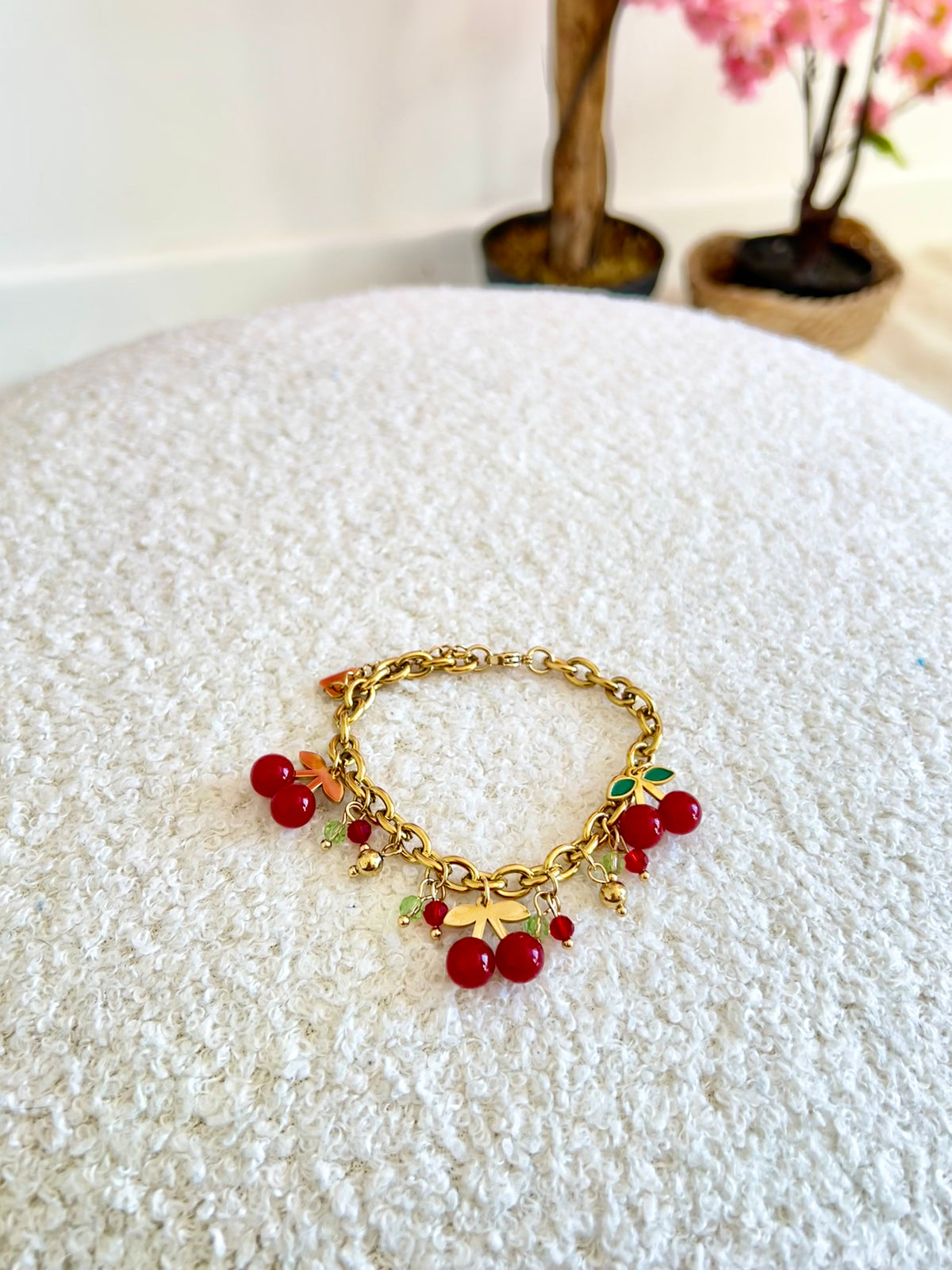 Bracelets Charms Cerise