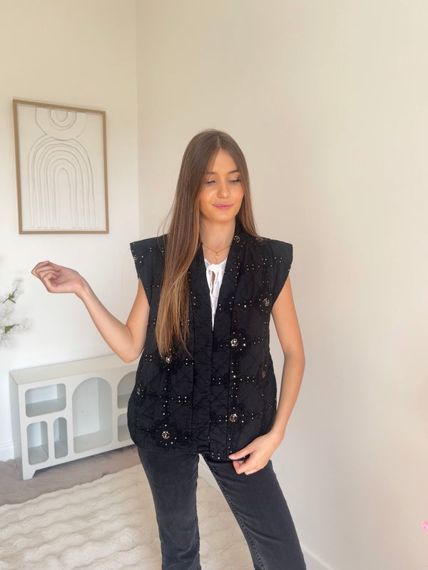 Veste sans manches Star Noir