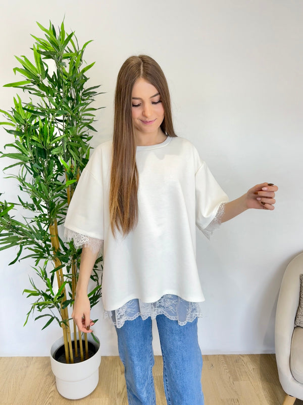 T-shirt dos en dentelle