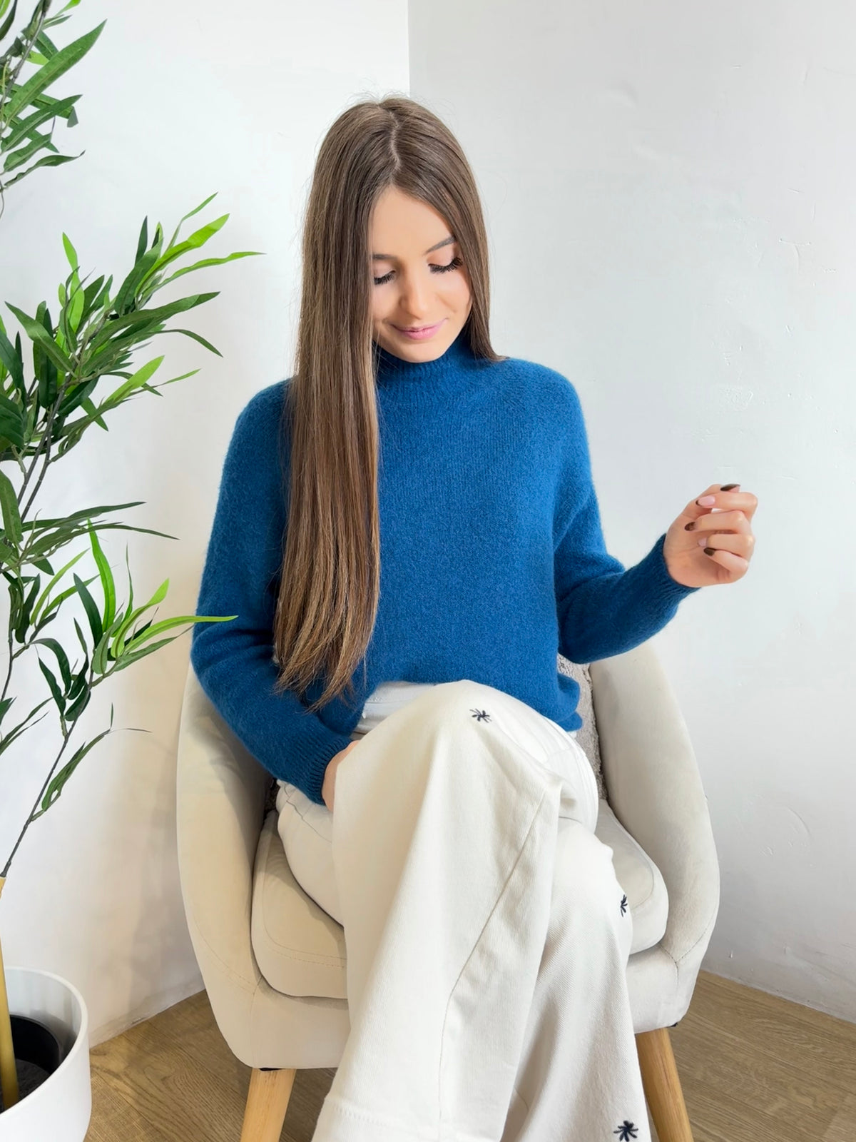 Pull col montant en Alpaga