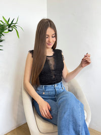 Body en dentelle dos nu noir