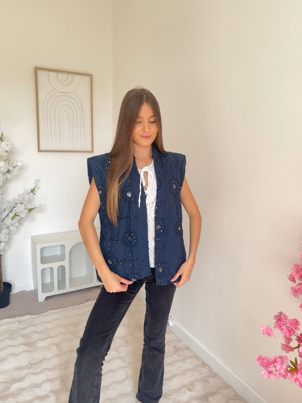 Veste sans manches Star Bleu